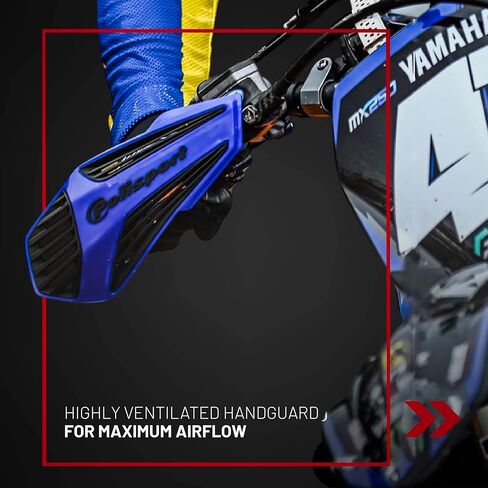 Polisport MX Air Handguard for Motocross Motorcycles–Universal Upper Mounting – Maximum Air Flow, Durable, Flexible, Easy to Install, Supermoto, Motard, Dirt Bikes & Off-Road Protection- Red/Black in Kuwait