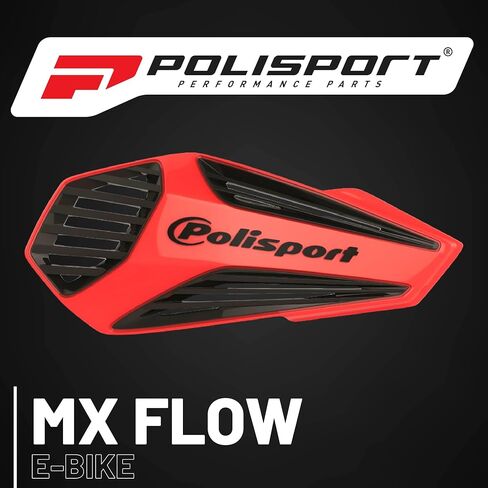Polisport MX Air Handguard for Motocross Motorcycles–Universal Upper Mounting – Maximum Air Flow, Durable, Flexible, Easy to Install, Supermoto, Motard, Dirt Bikes & Off-Road Protection- Red/Black in Kuwait