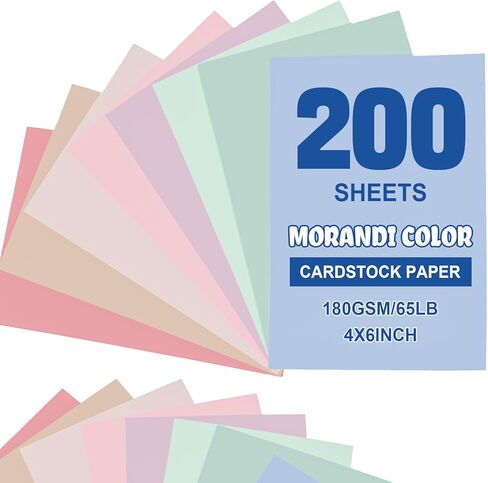Geyoga 200 Sheets Colored Cardstock Paper Cardstock Starter Kit 8.5 x 11 Inch 190 GSM Thick Construction Paper for Craft Scrapbook Party Supplies, 8 Colors(Pastel Color) in Kuwait