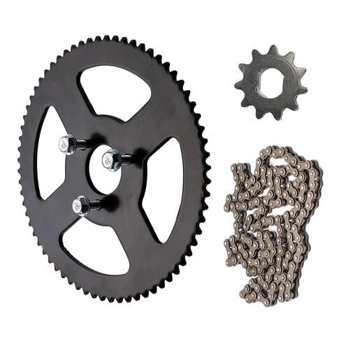 25H 136-Link Drive Chain + 68T Rear Sprocket Kit – Alloy Steel, Universal Fit for 47cc-50cc Mini Dirt Bike, Pocket Bike, ATV, Go Kart, Quad, Drift Trike (Without Engine Sprocket) in Saudi Arabia