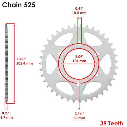 Caltric Drive Chain and Sprockets Kit Compatible with Kawasaki ZX1000 Ninja ZX10R 2004 2005 2011-2016 in Kuwait