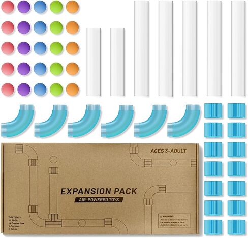 Air Tubes Toys Expansion Pack - Air-Powered STEM Building Toys - Learning Toys, STEM Toys for 3+ Year Old Boys & Girls Birthday Gifts(Blue in Kuwait