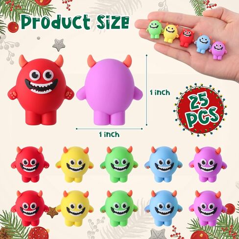 Bucherry 25 Pcs Easter Small Monster Figurines Miniature Monster Figures Halloween Toy Bulk for Party Favors Easter Birthday Gifts Stocking Stuffer Decor in Fairy Garden to Prank Hide and Seek in Kuwait