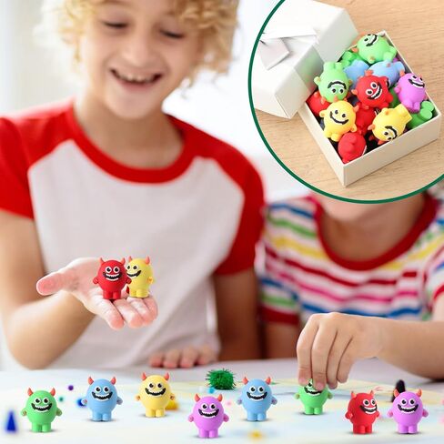 Bucherry 25 Pcs Easter Small Monster Figurines Miniature Monster Figures Halloween Toy Bulk for Party Favors Easter Birthday Gifts Stocking Stuffer Decor in Fairy Garden to Prank Hide and Seek in Kuwait