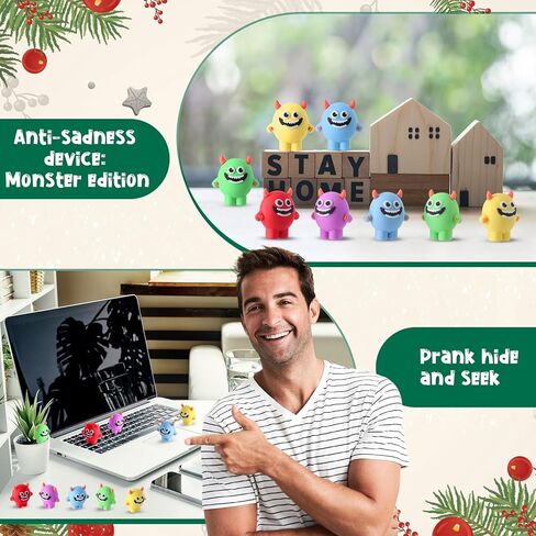 Bucherry 25 Pcs Easter Small Monster Figurines Miniature Monster Figures Halloween Toy Bulk for Party Favors Easter Birthday Gifts Stocking Stuffer Decor in Fairy Garden to Prank Hide and Seek in Kuwait