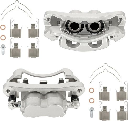 Front Disc Brake Caliper Assembly with Bracket fit for 2000-2005 Ford Excursion,1999-2004 Ford F-250 F-350 Super Duty, Front Right and Left Caliper set with 2PC, 18-B4790 + 18-B4791 in Kuwait