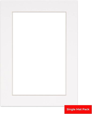 11x14 Matboard for 16x20 Frame | Smooth White | Precut Mat Board Acid-Free White 11x14 Photo Matte Made to Fit a 16x20 Picture Frame, for Family Photos, Show Kits, Art, Picture Framing, Pack of 1 Mat in Kuwait
