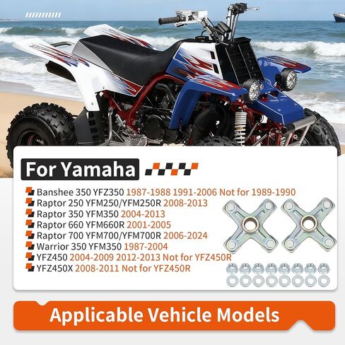 Rear Left & Right Wheel Hub Kit For Yamaha Banshee 350 Warrior 350 Raptor 700 660 350 250 YFZ450 YFZ450X 1PE-F53K0-00-00 in Kuwait