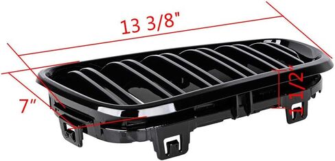 Glossy Black Front Grill Kidney Grille Compatible with 2014-2021 BMW M2 F87 F22 F23 220i 230i 235i in Kuwait
