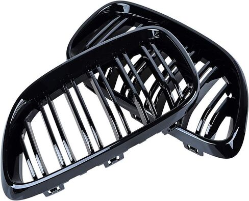 Glossy Black Front Grill Kidney Grille Compatible with 2014-2021 BMW M2 F87 F22 F23 220i 230i 235i in Kuwait