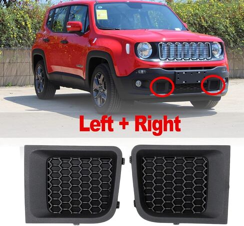 Front Bumper Grille for Jeep Renegade, One Pair Lower Grille Grill Insert Bezel Cover Trim Filler Panel, 735618579L 735618580R 2015 2016 2017 in Kuwait