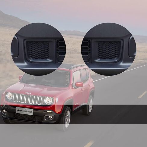 Front Bumper Grille for Jeep Renegade, One Pair Lower Grille Grill Insert Bezel Cover Trim Filler Panel, 735618579L 735618580R 2015 2016 2017 in Kuwait