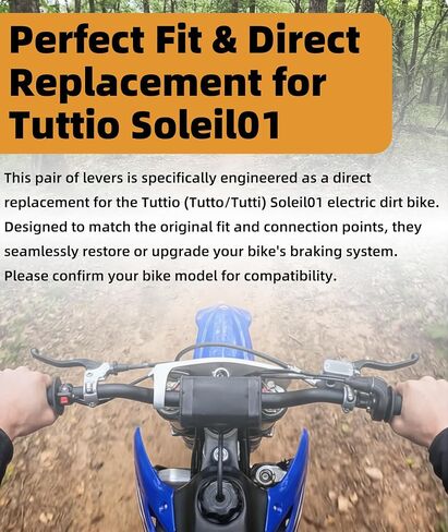 2PCS Upgraded Brake Levers for Tuttio (Tutto/Tutti) Soleil01 E-Bike/Dirt Bike - Left & Right CNC Aluminum Handbrake Lever Pair, Direct Replacement & Easy Install Anti-Rust Durable (Black) in Saudi Arabia
