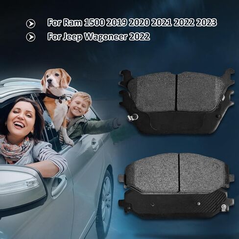Front Rear Ceramic Brake Pads Kits 8Set Fit For Ram 1500 2019 2020 2021 2022 2023, For Jeep Wagoneer 2022, D2169 D2179 in Saudi Arabia