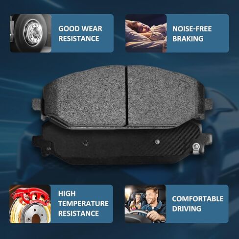 Front Rear Ceramic Brake Pads Kits 8Set Fit For Ram 1500 2019 2020 2021 2022 2023, For Jeep Wagoneer 2022, D2169 D2179 in Saudi Arabia