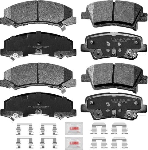 Front and Rear Disc Brake Pads Set Ceramic w/Hardware S1159 S1172 Replacement for 2006 2007 2008 2009 2010 2011 Buick Lucerne Cadillac DTS in Saudi Arabia
