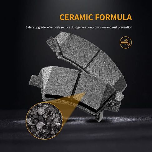 Front and Rear Disc Brake Pads Set Ceramic w/Hardware S1159 S1172 Replacement for 2006 2007 2008 2009 2010 2011 Buick Lucerne Cadillac DTS in Saudi Arabia