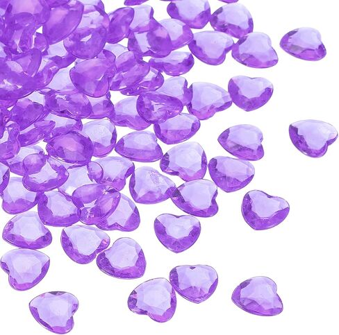 uxcell 250Pcs Blue Acrylic Heart Gems, Crystals Fake Heart Gems for Vase Fillers, Valentines Decorative Heart Gems for Table Scatter, Party Wedding Arts Crafts in Kuwait