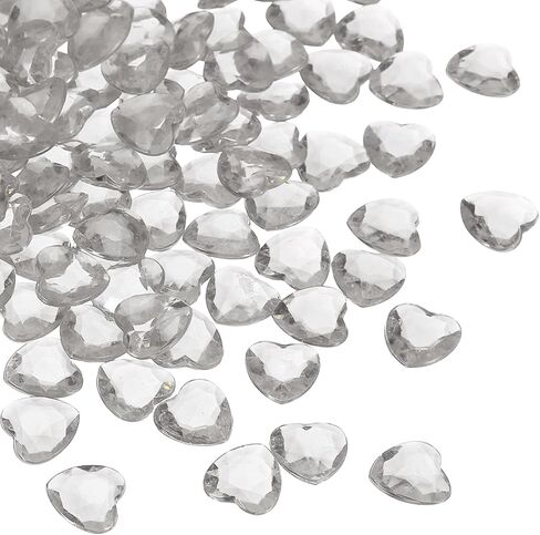 uxcell 250Pcs Blue Acrylic Heart Gems, Crystals Fake Heart Gems for Vase Fillers, Valentines Decorative Heart Gems for Table Scatter, Party Wedding Arts Crafts in Kuwait