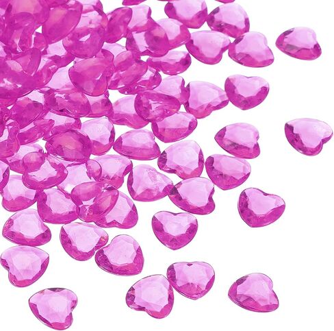 uxcell 250Pcs Blue Acrylic Heart Gems, Crystals Fake Heart Gems for Vase Fillers, Valentines Decorative Heart Gems for Table Scatter, Party Wedding Arts Crafts in Kuwait