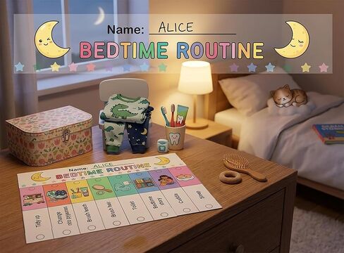 19PCS Kids Flip Daily Household Routine Chart Set – Morning/Afternoon/Bedtime & Chore Visual Schedule for Kids with Include Customizable Routine Chart with Stickers & Velcro Dots in Saudi Arabia