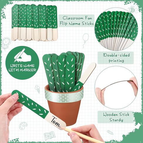 72 Pcs Flip Name Sticks with Storage Pot Talking Flip Name Sticks Counting for Classroom Management Teacher Essentials Student Grouping Tally Tags Educational and Learning Activities Supply(Classic) in Kuwait