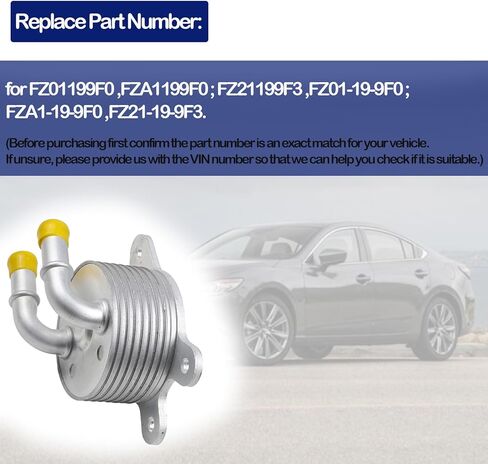 FZ01-19-9F0 FZA1-19-9F0 Oil Cooler FZ21-19-9F3 Compatible with Mazda 3 & 6 2014-2018, CX-3 2016-2018, CX-5 2013-2018 in Saudi Arabia