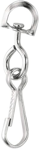 Bulk 100 Pack - Premium Metal Swivel J Hook Clips for Lanyards - ½ Inch D Ring for DIY Crafts - 1 1/4 Inch Spring Snap Clasp for Face Mask Lanyards, Badge Holders & More by Specialist ID in Kuwait