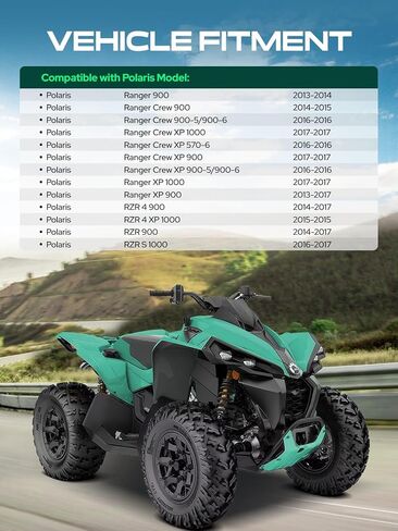 فواصل عجلات YHTAUTO 4x156 مم ATV 2 بوصة تناسب Polaris Ranger، RZR، RZR XP 1000، فواصل إطارات مزورة 2 بوصة مع مسامير M12x1.5 131 مم تجويف مركزي، غير مركزية، 4 قطع، أسود in Kuwait