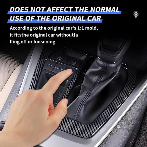 Car Central Control Gear Shift Panel Trim Cover for Toyota RAV4 2019 2020 2021 2022 2023 2024 2025 Auto Interior Decorations Accessories Center Console Protection Frame Carbon Fiber Style Kit in Kuwait