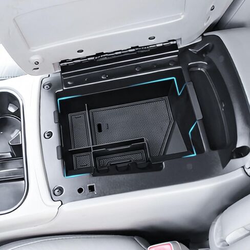 منظم وحدة التحكم المركزية EDBETOS لـ 2003-2006 Chevy Silverado / GMC Sierra 1500 2500HD 3500HD & 2007 Classic، صندوق تخزين مسند الذراع، صينية إدخال وحدة تحكم كاملة مع مقاعد دلو فقط، الملحقات الداخلية in Kuwait