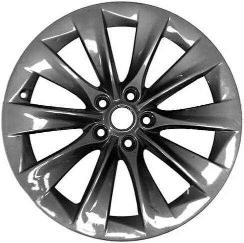 19x8 Aluminum Wheel Rim 10 Turbine-Spoke Silver - Factory Restored Compatible With Tesla Model S 2016 - Exact Fit - Direct Replacement in Kuwait