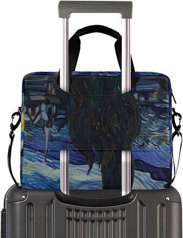 OREZI حقيبة كمبيوتر محمول خفيفة الوزن Van Gogh Painting Blue Starry NightLaptop Messenger حقائب كتف للكمبيوتر اللوحي حقيبة كروس حقيبة حقيبة رسول كم، 15.6 بوصة in Kuwait