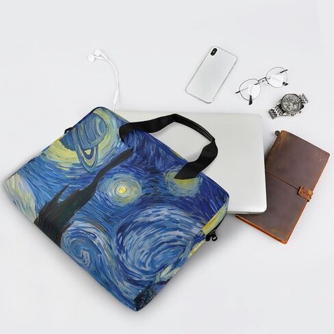 OREZI حقيبة كمبيوتر محمول خفيفة الوزن Van Gogh Painting Blue Starry NightLaptop Messenger حقائب كتف للكمبيوتر اللوحي حقيبة كروس حقيبة حقيبة رسول كم، 15.6 بوصة in Kuwait