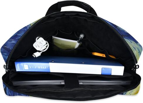OREZI حقيبة كمبيوتر محمول خفيفة الوزن Van Gogh Painting Blue Starry NightLaptop Messenger حقائب كتف للكمبيوتر اللوحي حقيبة كروس حقيبة حقيبة رسول كم، 15.6 بوصة in Kuwait