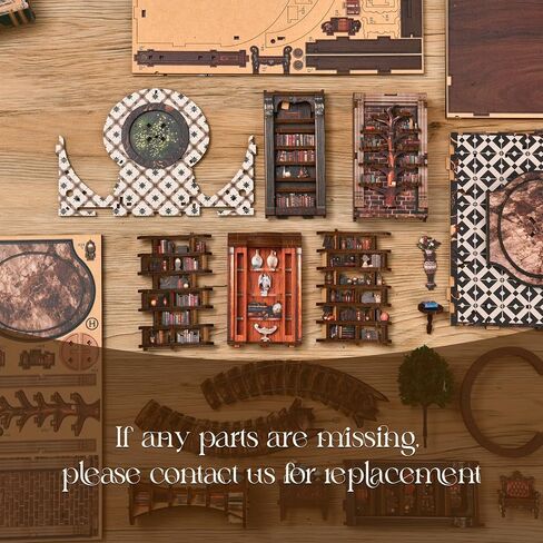 Book Nook Kit, 3D Wooden Puzzles for Adults, DIY Miniature House Kit for Adults, Booknook with LED Light, Gifts for Family, Friends and Book Lovers, Bookshelf Decor(Wisdom Rings) in Saudi Arabia