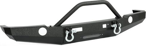 KUAFU Off-road Front Bumper Compatible with 1998-2004 Land Rover Discovery 2 w/Winch Mount & Bull Bar Black Powder Coated Steel in Kuwait
