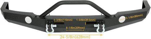 KUAFU Off-road Front Bumper Compatible with 1998-2004 Land Rover Discovery 2 w/Winch Mount & Bull Bar Black Powder Coated Steel in Kuwait