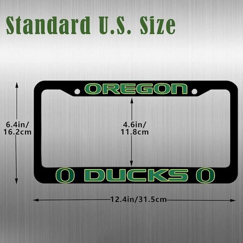 2 Packs Matte Black for Oregon Ducks License Plate Frames -2 Holes License Plate Holder,Universal Aluminum Tag Frame for License Plate for Front and Rear Car Tags in Kuwait