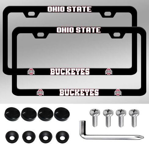 2 Packs Matte Black for Oregon Ducks License Plate Frames -2 Holes License Plate Holder,Universal Aluminum Tag Frame for License Plate for Front and Rear Car Tags in Kuwait