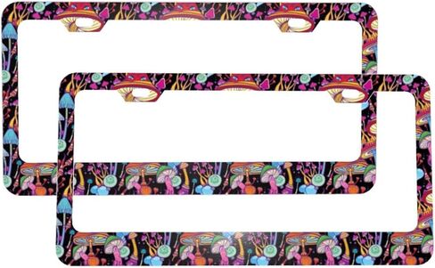 Haunted The Mansion 2 Pack License Plate Frames, 2 Holes License Plate Holder, Universal Car License Plate Cover for Women Man with Screws Caps in Saudi Arabia