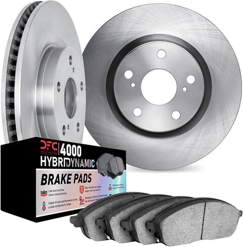 Dynamic Friction Company Front Brake Kit Fits 2017-2019 INFINITI QX30; 2014-2019 Mercedes-Benz CLA250; 2014-2020 Mercedes-Benz GLA250| 4000 HybriDynamic Brake Pads and Blank Rotors in Kuwait