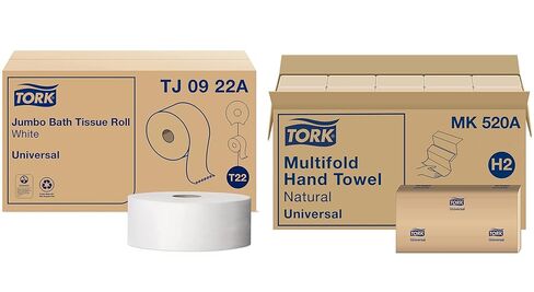 Tork Jumbo Toilet Paper Roll White T22, Universal, 2-ply, 12 x 1000', TJ0922A in Saudi Arabia