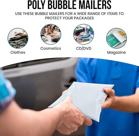 Levex - #1 7.25" x 12" [1000 Pack] Poly Bubble Mailers, Padded Envelope Mailers, Packing Envelope & Mailing Bags for Shipping in Saudi Arabia