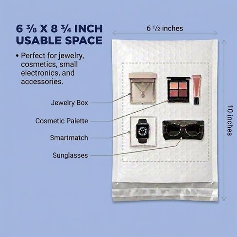 BOX USA 8 1/2 x 12" White Bubble Mailers (25 Pack) - Paper Padded Envelopes, Self-Seal Shipping Bags for Business, Heavy Duty Cushioned Mailing Envelopes for Packaging and Shipping in Kuwait