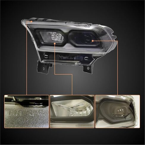 STARCLUSTER Headlight Assembly for 2021-2024 Dodge Durango, Driver Side(Left), Fit Factory LED Models Black Bezel Only, Replacement 68433783AE CH2502345, without Auto Leveling Headlamp in Saudi Arabia