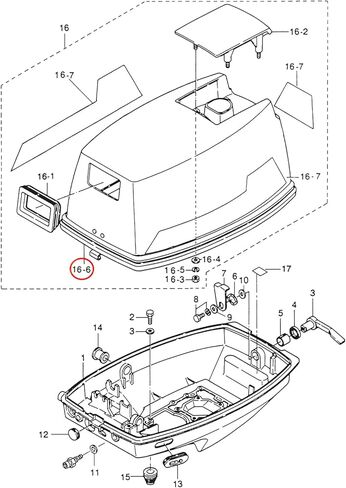 Sturdy Rubber Seal for 2 Cylinder Boat Engine Upper Cowling 6HP 8HP 9.8HP 3B2 Series Boat Engine Maintenance Seal in Saudi Arabia