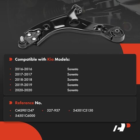 A-Premium Front Left Lower Control Arm, with Ball Joint & Bushing, Compatible with Kia Sorento 2016 2017 2018 2019 2020 in Saudi Arabia