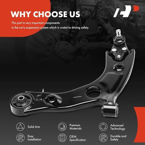 A-Premium Front Left Lower Control Arm, with Ball Joint & Bushing, Compatible with Kia Sorento 2016 2017 2018 2019 2020 in Saudi Arabia