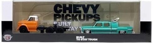 M2 Machines Auto-Haulers 1970 Chevy C60 Truck in Orange and 1974 Cheyenne Super 30 in Turquoise R96 26-05 in Kuwait
